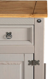 Mews Corona Grey Sideboard 2 Door 2 Drawer Cabinet Storage Cupboard Pine - thumbnail 6