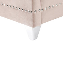 Beliani Bed Velvet Ayette 160 X 200 Cm (Eu King Size) Pastel Pink - thumbnail 9