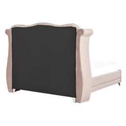 Beliani Bed Velvet Ayette 160 X 200 Cm (Eu King Size) Pastel Pink - thumbnail 6