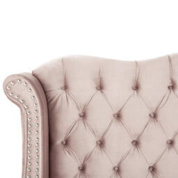 Beliani Bed Velvet Ayette 160 X 200 Cm (Eu King Size) Pastel Pink - thumbnail 7