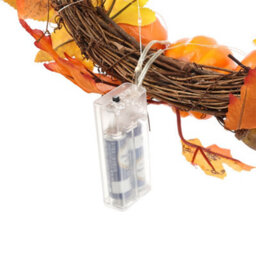Darphe Halloween Simulation Pumpkin Maple Leaf Garland Ghost Face Pumpkin Bell Door Hanging - thumbnail 8