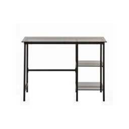 Julian Bowen Chicago Desk - Smoked Glass And Black - thumbnail 3