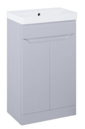 Iflo Jalon 2 Door Floor Standing Base Unit 500mm (W) X 330mm (D) X 800mm (H) Stone Matt