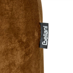 Wyld And Coco Luxvelvet Round Pouffe Velvet Golden Brown Ottoman Footstool - W61 X D61 X H36Cm - thumbnail 6