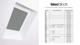 Bloc Blinds Dark Grey Blackout Blind For Velux Roof Window Size   C04, White Frames - thumbnail 4