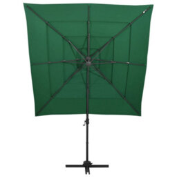 Berkfield 4-Tier Parasol With Aluminium Pole Green 250X250 Cm - thumbnail 2