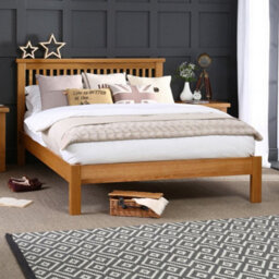 The Furniture Market Cheshire Solid Oak 6Ft Super King Size Bed Frame Low Footboard - thumbnail 1
