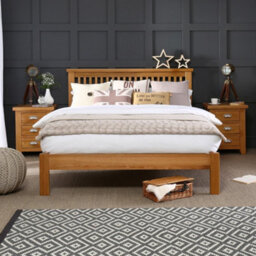 The Furniture Market Cheshire Solid Oak 6Ft Super King Size Bed Frame Low Footboard - thumbnail 2