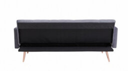 Home Detail Windsor Luxury Fabric Sofa Bed Grey Velvet With Metal Rose Gold Legs Clic Clac Sofabed Tufted Button Backrest Seat Track Armrests - thumbnail 5