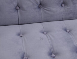Home Detail Windsor Luxury Fabric Sofa Bed Grey Velvet With Metal Rose Gold Legs Clic Clac Sofabed Tufted Button Backrest Seat Track Armrests - thumbnail 6