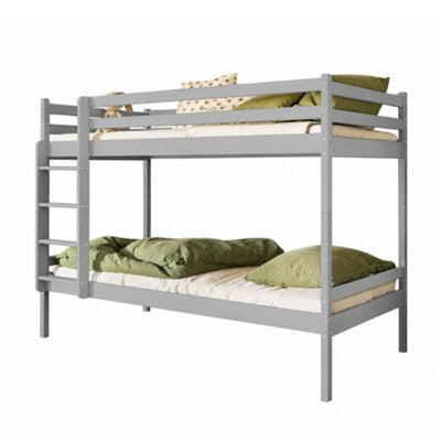 Arte Nico Grey Matt Wooden Bunk Bed With Storage 90 X 200Cm - With 2 Foam Mattresses - image 1