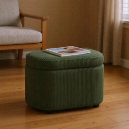 Green Storage Bench Makeup Chair Footstool Ottoman Dressing Chair Storage Box Bedroom - thumbnail 6