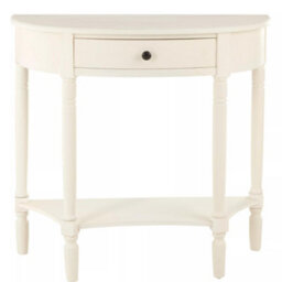Orsina Sleek One Drawer Antique White Console Table, Sturdy  Hallway Table, Decorative Surface Modern Console Table