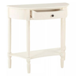 Orsina Sleek One Drawer Antique White Console Table, Sturdy  Hallway Table, Decorative Surface Modern Console Table - thumbnail 9