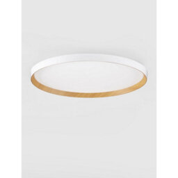 Luminosa Lighting Luminosa Vomos 60Cm Flush Ceiling Light Sandy White, Wood Triac Dimmable Led 55W 4760Lm 2700-3000-4000K Cct - thumbnail 3