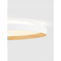 Luminosa Lighting Luminosa Vomos 60Cm Flush Ceiling Light Sandy White, Wood Triac Dimmable Led 55W 4760Lm 2700-3000-4000K Cct - thumbnail 5