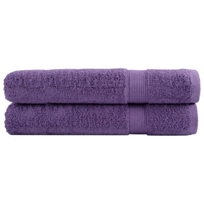 Berkfield Premium Towels Solund 2 Pcs Purple 100X200 Cm 600 Gsm - image 1