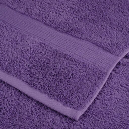 Berkfield Premium Towels Solund 2 Pcs Purple 100X200 Cm 600 Gsm - thumbnail 6