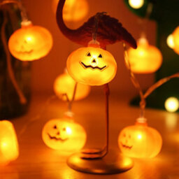 Halloween Pumpkin String Lights: 20 Led Battery-Operated For Indoor/outdoor Bedroom, Fireplace, Yard & Party Decor - thumbnail 8