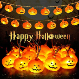 Halloween Pumpkin String Lights: 20 Led Battery-Operated For Indoor/outdoor Bedroom, Fireplace, Yard & Party Decor