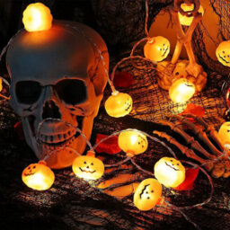Halloween Pumpkin String Lights: 20 Led Battery-Operated For Indoor/outdoor Bedroom, Fireplace, Yard & Party Decor - thumbnail 6