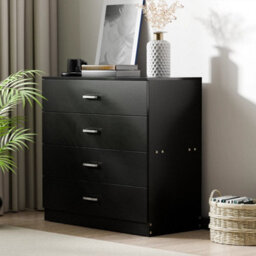 Black High Gloss Chest Of Drawers - thumbnail 1