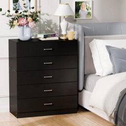 Black High Gloss Chest Of Drawers - thumbnail 5