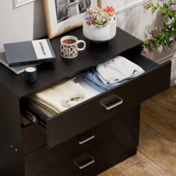 Black High Gloss Chest Of Drawers - thumbnail 4