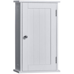 Wooden Wall Mounted Bathroom Storage Cabinet White - thumbnail 5