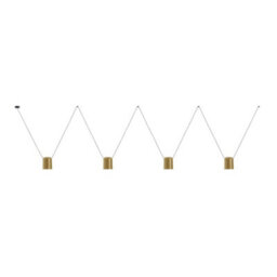 Luminosa Lighting Luminosa Attic Decorative Hanging Ceiling Pendant Matt Black Painted Gold 4X E27 / 175Cm X 800Cm - Special Offer