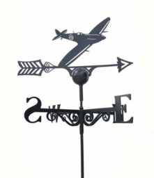 Poppy Forge Spitfire Weathervane - Steel - L53 X W61 X H88 Cm - Powder Coated Black