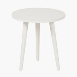 Pacific Lifestyle Low Tripod Taupe Wood Side Table For Small Corners