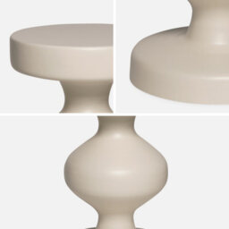 Sweeek - Metal Side Table Cream 29.5X29.5X48.5 Cm - Hawa - thumbnail 2