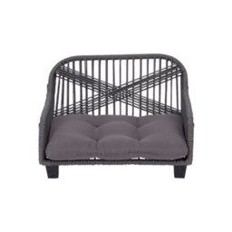 Teamson Pets Lachesis Indoor Outdoor Woven Rope Cat Or Small Dog Sofa Bed Lounger Water Resistant With Removable Washable Cushion - thumbnail 2