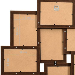 Berkfield Collage Photo Frame For 10X(13X18 Cm) Picture Dark Brown Mdf - thumbnail 7