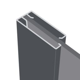 Spacepro Shaker 1 Panel Mirrored Graphite Framed Sliding Wardrobe Door (H)2220mm (W)762mm - thumbnail 6