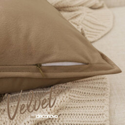 Deconovo Pack Of 2 Cushion Covers 65Cm X 65Cm 26X26 Inches Flanges Throw Pillowcases For Boys With Invisible Zipper Brown 2 Pieces - thumbnail 5