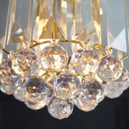 Anson Lighting Baringo 2Lt Flush Brass Effect Plate & Clear Acrylic - thumbnail 3