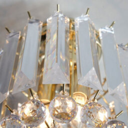 Anson Lighting Baringo 2Lt Flush Brass Effect Plate & Clear Acrylic - thumbnail 4