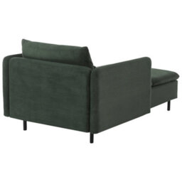 Beliani Chaise Longue Egeris Corduroy Dark Green - thumbnail 6