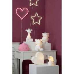Orsina Neon Star White Wall Light, Kids Bedroom And Nursery Star Light, White Neon Wall Mounted Acrylic Light - thumbnail 4