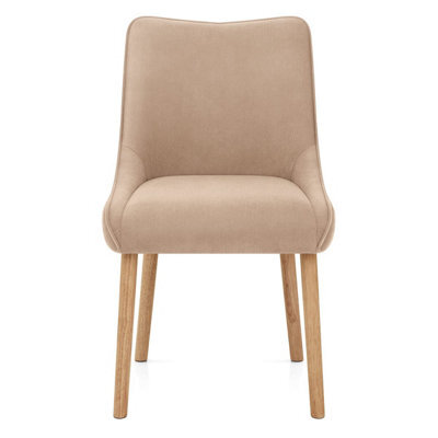 Atlantic Isabella Oak Dining Chair Beige Fabric - image 1