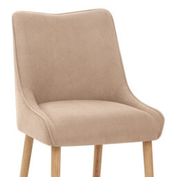 Atlantic Isabella Oak Dining Chair Beige Fabric - thumbnail 4