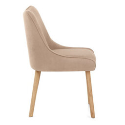 Atlantic Isabella Oak Dining Chair Beige Fabric - thumbnail 3