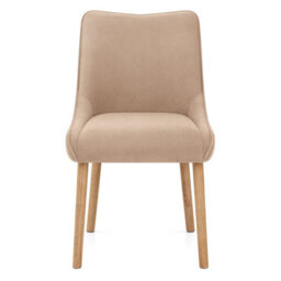 Atlantic Isabella Oak Dining Chair Beige Fabric