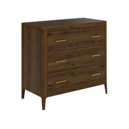 Wyld Haus Siena Walnut Oak And Brass 3 Drawer Chest - thumbnail 4