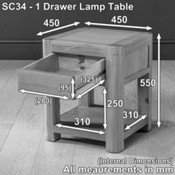 The Furniture Market Soho Curved Oak One Drawer Side Table Modern Design With Rounded Corners & Gunmetal Handle Ideal For Living Room Or Bedroom - thumbnail 9