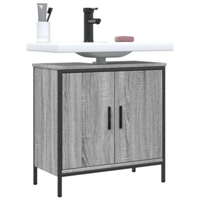 Berkfield Bathroom Sink Cabinet Grey Sonoma 60X30X60 Cm Engineered Wood - image 1