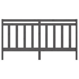 Berkfield Bed Headboard Grey 186X4X100 Cm Solid Wood Pine - thumbnail 4