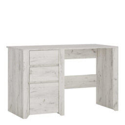 Wyld Haus Norwich Soft Grey Wood Veneer 3 Drawer Desk 1187 X 600 X 765 mm - thumbnail 2